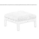 Square teak garden footstool Calvera