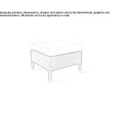 Square Lloyd Loom garden footstool Werpeloh