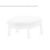 Rectangular garden footstool made of fabric Vacon