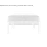 Square fabric garden footstool in a contemporary style Arpajon