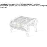 Rectangular wicker garden footstool Marslet