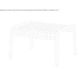 Rectangular steel garden footstool Quime