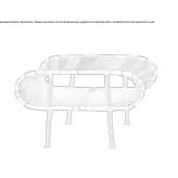 Footstool handmade from polyethylene threads Puteaux