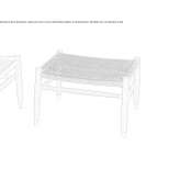 Rectangular garden footstool Topolovo