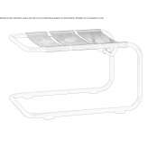 Metal footrest Schermen