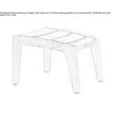 Teak garden footstool Campo