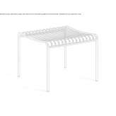 Square garden footstool made of steel Bratslav