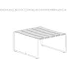 Square fabric garden footstool Galanta