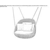 Hanging fabric garden chair Rees