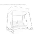 Garden swing with canopy, 2-seater Tetovo