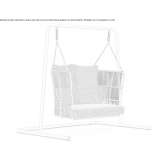 2-seater garden swing made of aluminum, powder-coated Legnano