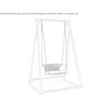 Freestanding hanging garden chair made of sailing ropes Cousolre