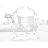 Resin rocking chair with iron structure Wapno