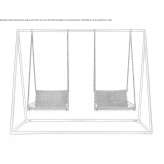 Garden seat made of polypropylene, 2-seater Panuaya