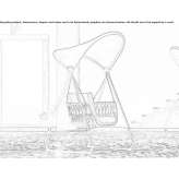 Garden swing seat made of aluminum and fabric Skadovsk