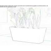 Low rectangular flowerpot made of polyethylene Waregem
