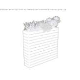 Aluminum flowerpot/garden partition Dunieres