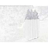 Tall rectangular wooden flower pot Balnaca