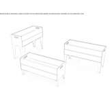 Powder-coated aluminum flowerpot Irlam