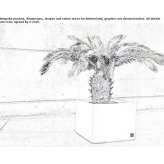 Square flowerpot made of fiber-reinforced concrete Whitmire
