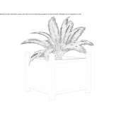 Tall square steel flower pot Cowra