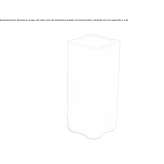 Square polyethylene flower pot with light Gilena