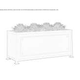 Low rectangular steel flowerpot Dosrius