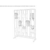 Garden flowerpot/divider made of powder-coated aluminum Batabano