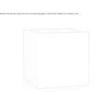 Modular square plant pot made of stainless steel Grosotto