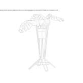 Tall garden vase made of galvanized steel Raxruha