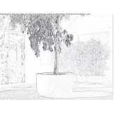 Cement garden vase Vonore
