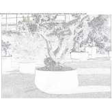 Cement garden vase Vonore