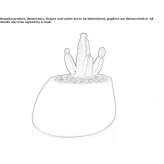 Polyethylene garden vase with light Electra