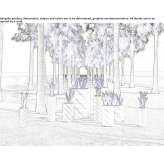 Tall garden vase with light Estreito
