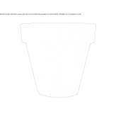 Round garden vase made of polyethylene Machacon