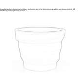 Polyethylene garden vase with light Franche