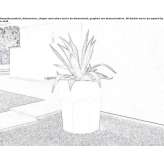 Garden vase made of polyethylene Tubutama