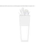 Tall garden vase made of metal and wood Wanakah