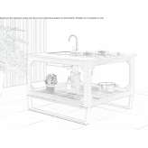 Outdoor kitchen in steel and wood Kirkop