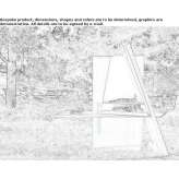 Wood-fired grill, made of steel and wood Gabiria