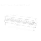 Outdoor built-in gas fireplace made of glass and steel Iadara