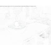 Central fireplace without ventilation, fueled by bioethanol Domanico
