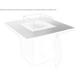 Gas free-standing outdoor fireplace made of galvanized steel Sazonovo