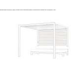 Wooden gazebo with a bench Poulseur