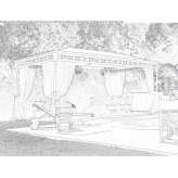 Metal gazebo Lousame
