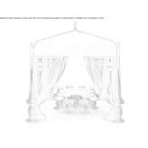 Square gazebo with iron lighting Linn