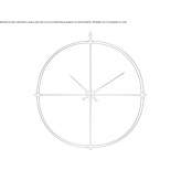 Wooden clock mounted on the wall Nuvolera