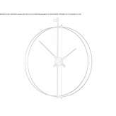 Wooden clock mounted on the wall Nuvolera