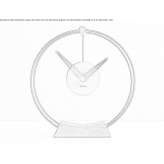 Brass and wood table clock Nedra