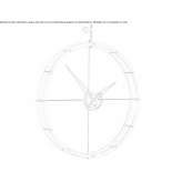 Wall clock made of wood and brass Nuvolera